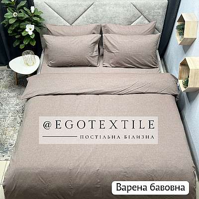 Комплект постільної білизни, варена бавовна, 612B
