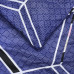 Комплект постільної білизни, бязь, з геометричним принтом синій 112G