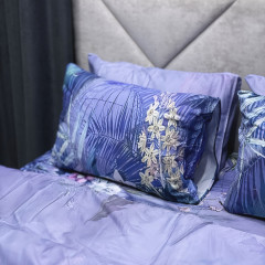 Комплект постільної білизни, LUX Digital Sateen, фіолетовий з квітами undefined 501S