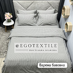 Комплект постільної білизни, 10331. 2940-1 полоска джинс холодний, варена бавовна, арт.630B