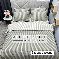 Комплект постельного белья, 5458/5459 оливка, варена хлопок, арт.651B