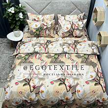 Комплект постельного белья, квітка на мололчному, бязь, арт.8451F