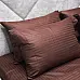 Комплект постельного белья, страйп-сатин, однотонный коричневый 10SF